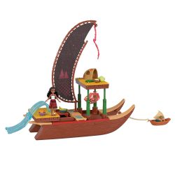 MOANA 2 - ENSEMBLE DE FIGURINES DU CANOT D'AVENTURE DE MOANA (COFFRET) POUR PETITE POUPÉE